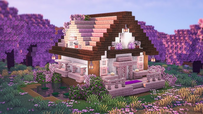 Casa De Cerezo para survival/ Minecraft Cherry House