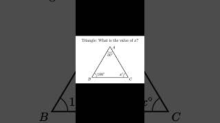 Looks simple, but most people fail this triangle puzzle 🧩#MathPuzzle #FindX #TrianglePuzzle #Brain