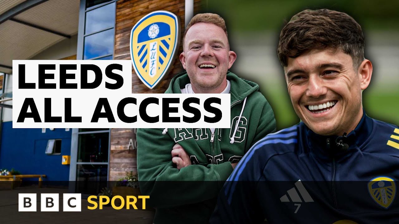 Dan James mic’d up in training as Colson Smith visits Leeds United | BBC Sport