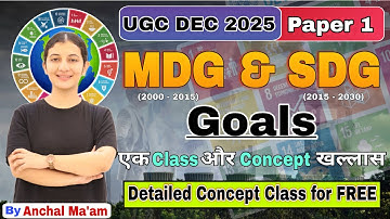 UGC NET June 2025 | SDG & MDG Goals | Theory + MCQs | JRF AURA | By ANCHAL MA