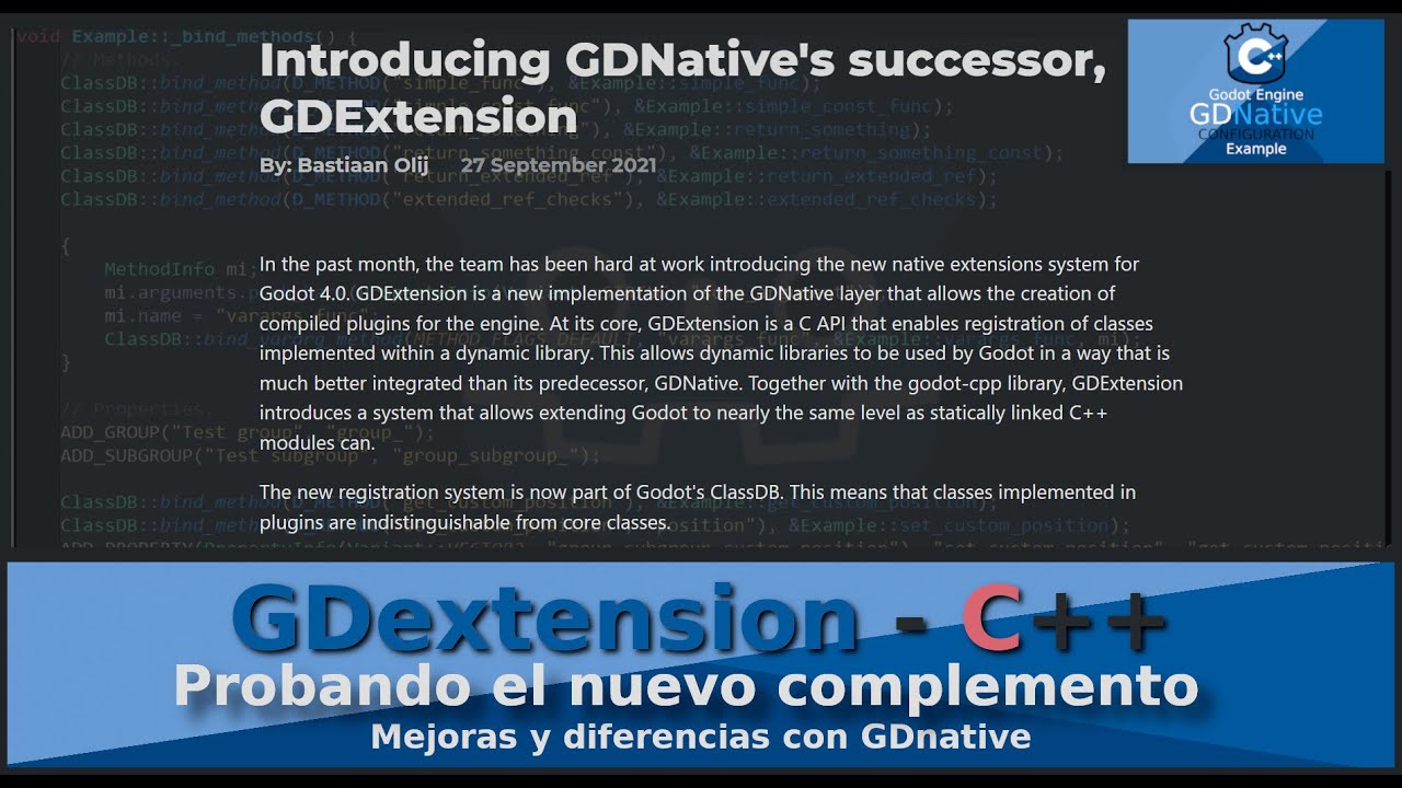 Gdnative Godot engine 4 C++ español