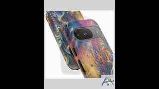 Google Pixel Tough Phone Case: Vibrant Mystical Swirls