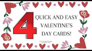 Create 4 Beautiful Watercolor Valentine Cards Easily