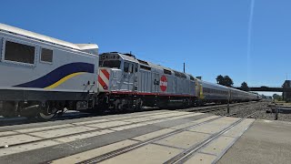 Amtrak Unscheduled Train at Hearst Ave Berkeley, CA with Caltrain F40PH-2C Power on it