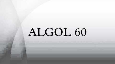 ALGOL 60
