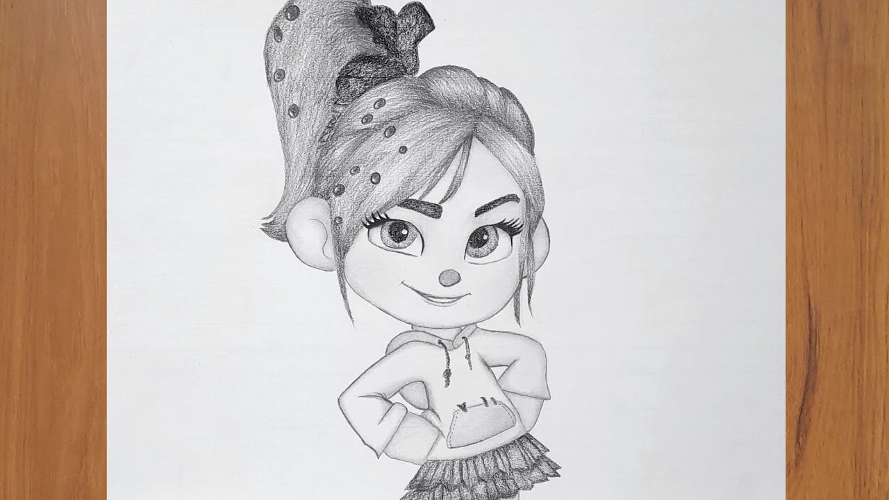 Drawing VanellopeHow to draw Vanellope easy step by step YouTube