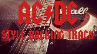 AC/DC Style Backing Track in A chords