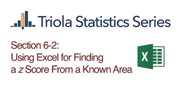 Excel Section 6-2: Using Excel for Finding a z Score From a Known Area