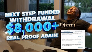 Next Step Funded Withdrawal Process Again with @PMGZO [ $8,000+] Live Account Trading In 2023 📈