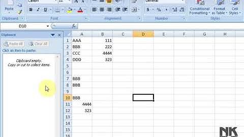Lesson # 4 Clipboard Microsoft Office Excel 2007 TutorialUrdu & Hindi   YouTube