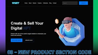 Building a Responsive WEB3 NFT Website with HTML CSS & JavaScript with Source Code | New Product