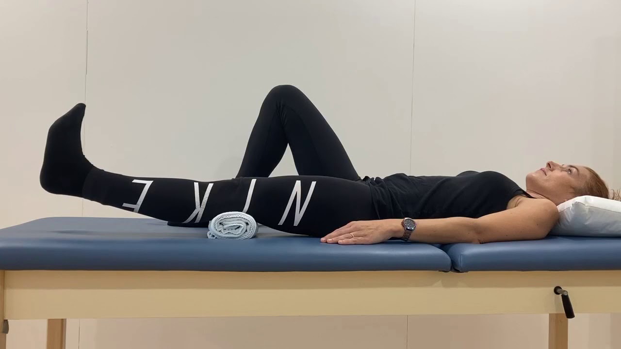 Ejercicio isométrico de cuádriceps YouTube