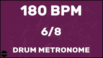 6/8 | Drum Metronome Loop | 180 BPM
