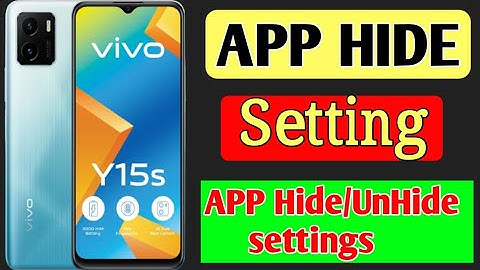 VIVO Y15s Apps hide Setting/Apphide kaise karen Vivo Y15S | How to hidden App setting in Vivo Y15s