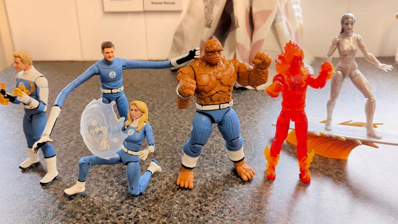 Marvel Legends figures FANTASTIC 4 FIRST STEPS wave.  In hand look and review (kind of)