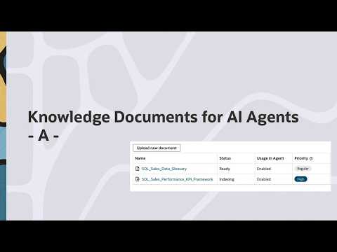 Knowledge Documents for AI Agents A
