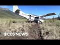 Stunning video shows plane's emergency crash landing in Alaska