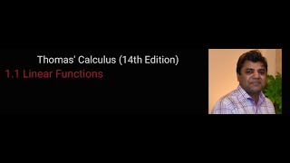 1.1: Linear Function || Lecture 10| Thomas’ Calculus (14th Edition) |Urdu