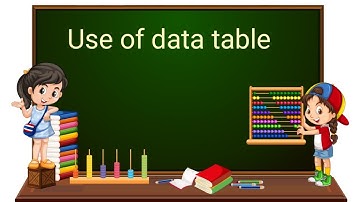 Use of data table | Part 1/2 | English | Class 3