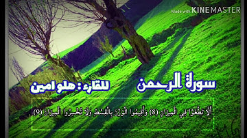 ماتيسر من سورة الرحمن للقارئ هلو امين