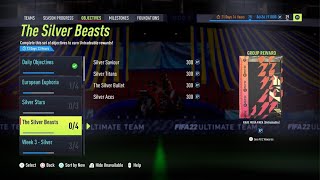 FIFA 22 - THE SILVER BEASTS FREE PACKS OBJECTIVES