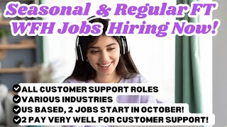 Seasonal & Full-Time WFH Jobs 2025: Customer Support Opportunities Hiring Now | Start Next Month!