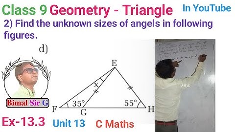 class 9 Ex-13.3 Q2d) Geometry - Triangle  | Vedanta excel in mathematics class 9 and 10 solution Cma