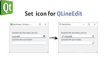 ❓How to place an icon into a QLineEdit and change the icon of clear button.
