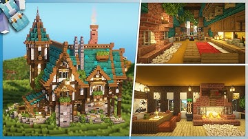 Minecraft: How to build a Fantasy Medieval House (interior) #21 part 2
