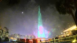 New Year's Eve 2015 Burj Khalifa Fireworks from Downtown Dubai