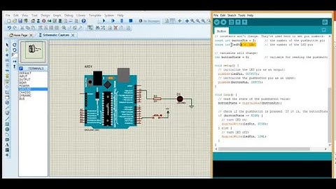 simulacion de arduino en proteus: controlar servo motor con un pushbutton