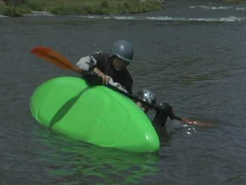 Ramona Bruland learns how to roll a Kayak in Tellu...