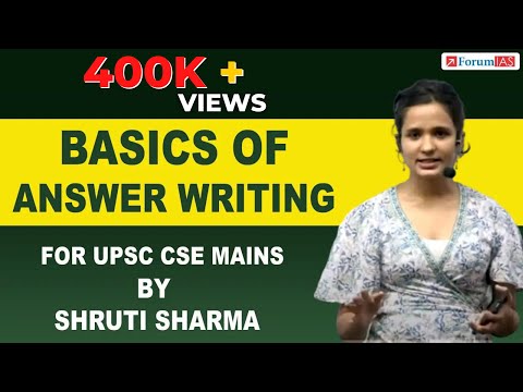 Basics Of Answer Writing : Shruti Sharma | AIR-1| UPSC CSE 2021 | Forum IAS #shrutisharma #forumias