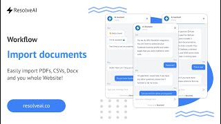 ResolveAI: Import documents and Website content to train Chatbot in minutes! screenshot 3