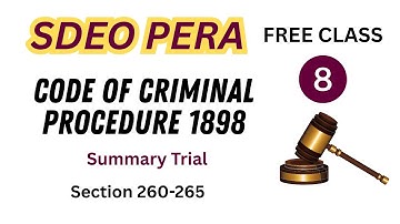 CRPC Lecture 8 | Summary Trial | Section 260-265