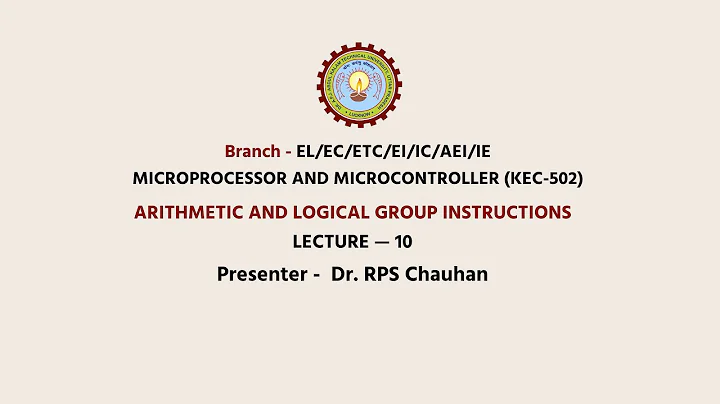 |AKTU Digital Education|Microprocessor and Microcontroller|Arithmetic and Logical Group Instructions