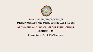 |AKTU Digital Education|Microprocessor and Microcontroller|Arithmetic and Logical Group Instructions