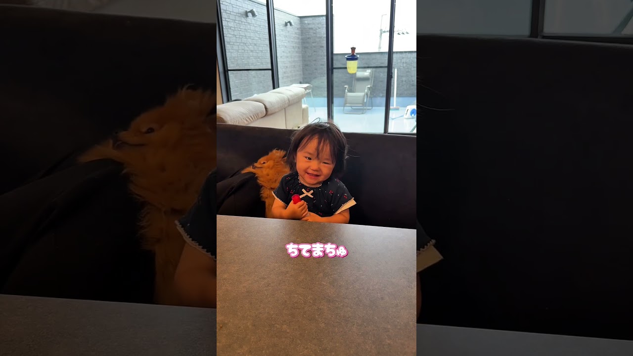 ママの真似してお化粧してるの可愛い😭 #ばつまる夫婦 #ちゅんまこ#育児#shorts