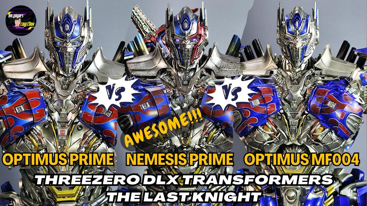 Threezero DLX Nemesis Prime TLK vs Optimus Prime MF004 