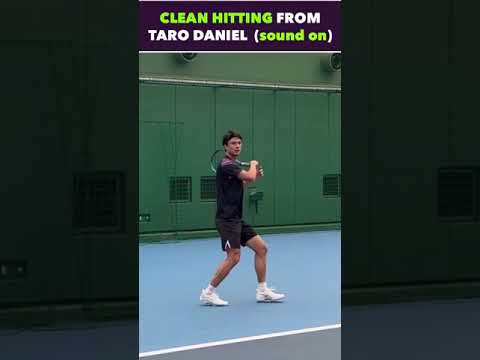TARO DANIEL HITTING THE BALL SO CLEAN (SOUND ON) #shorts #tennis