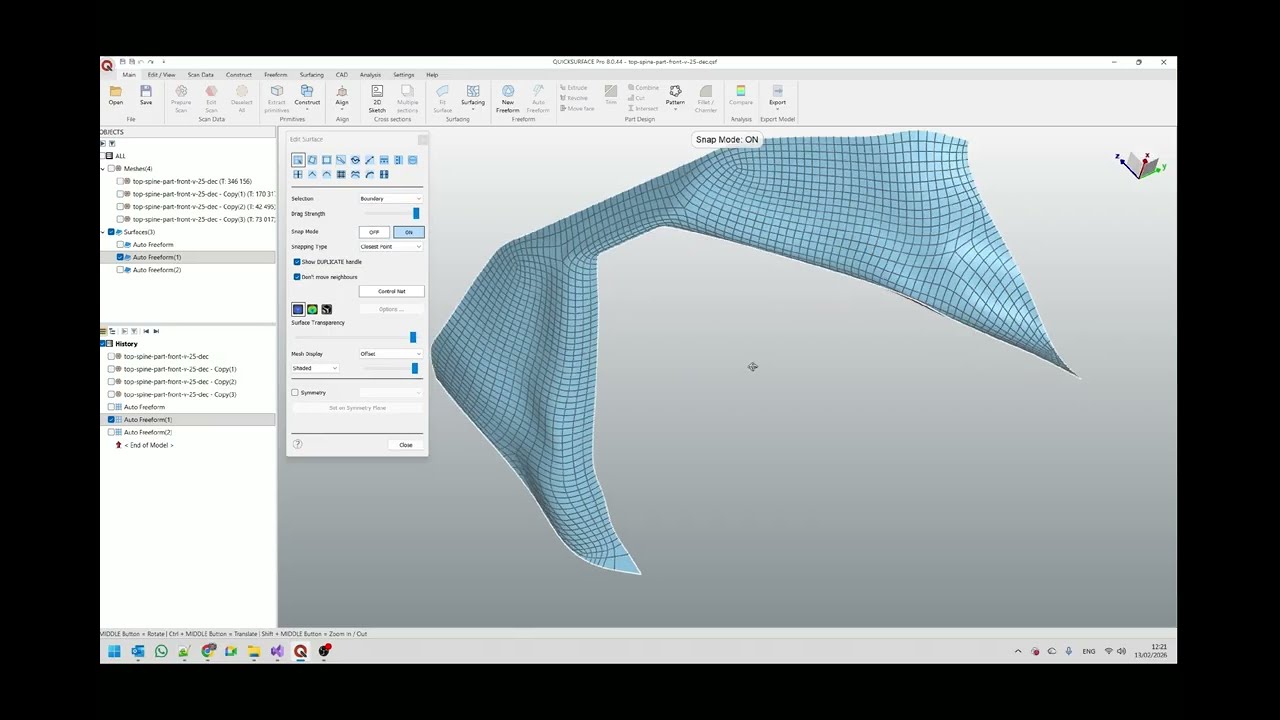 Reverse Engineering group Part -Quicksurface