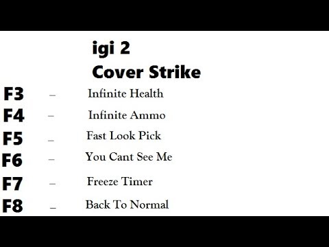 igi 2 covert strike cheats codes