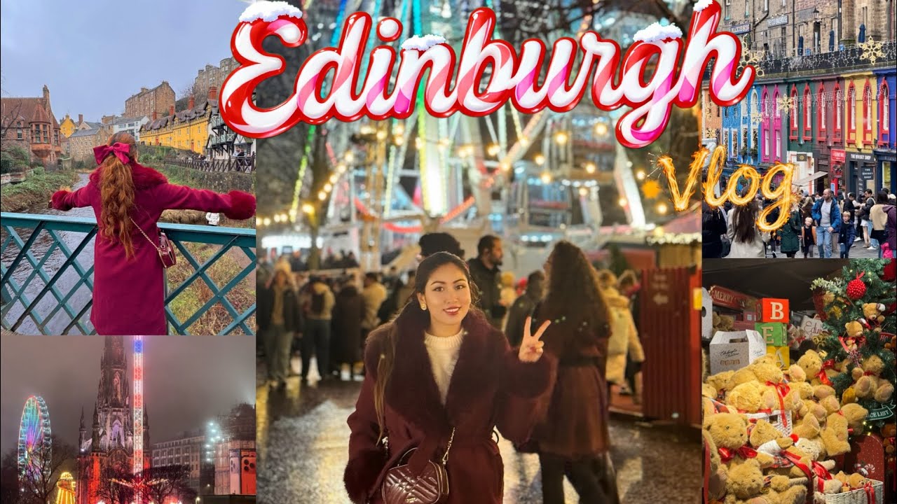 Edinburgh Christmas market || dean village || Victoria street || Edinburgh castle ghumgham ✨🎄