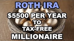 $5500 per year to tax-free Millionaire: Why you need a Roth IRA 