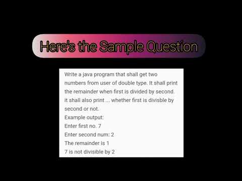 Finding Remainder and Determining Divisibility || Programming || Java