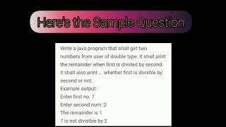 Finding Remainder and Determining Divisibility || Programming || Java
