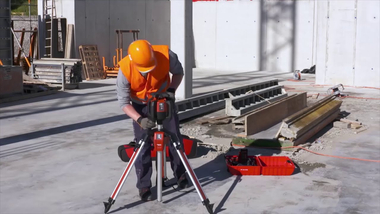 Como transferir alturas automaticamente com o nível de laser rotativo Hilti PR 30-HVS