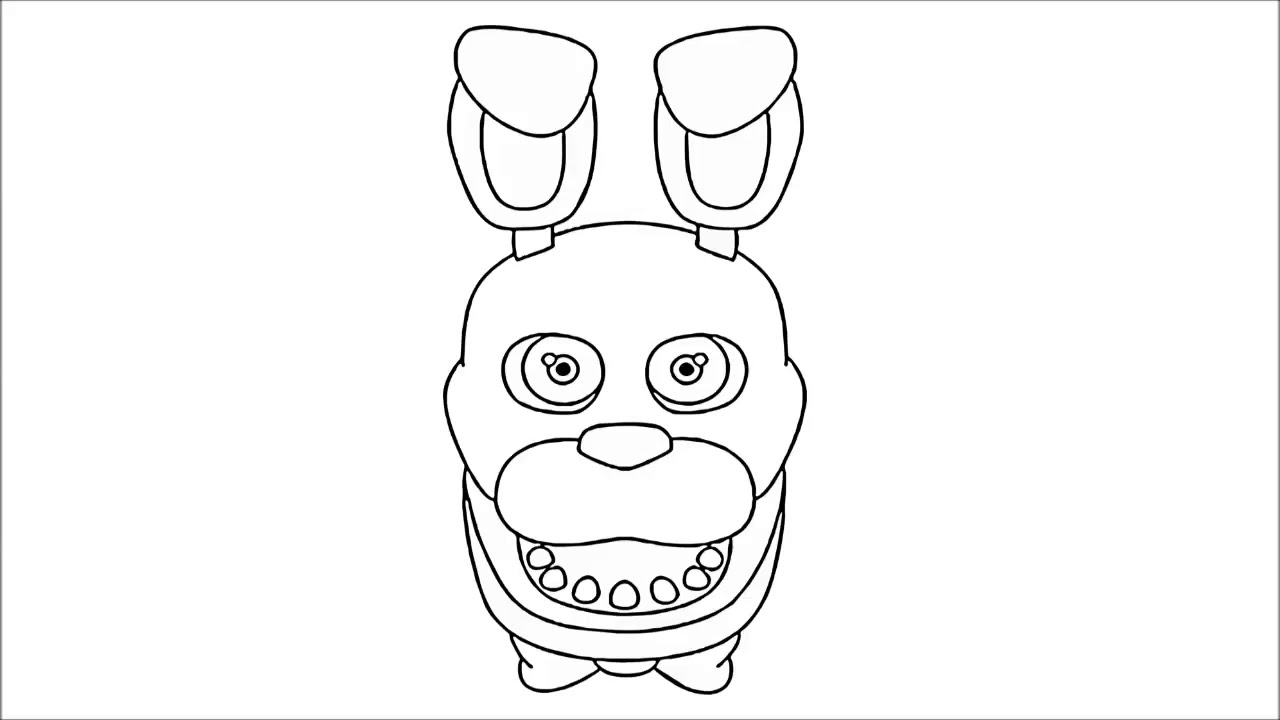 Мишка фредди рисунок для срисовки
