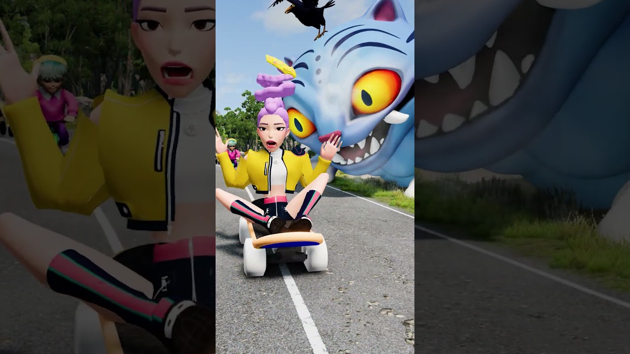 KPop Demon Hunters Cars vs Derpy Tiger in BeamNG.drive