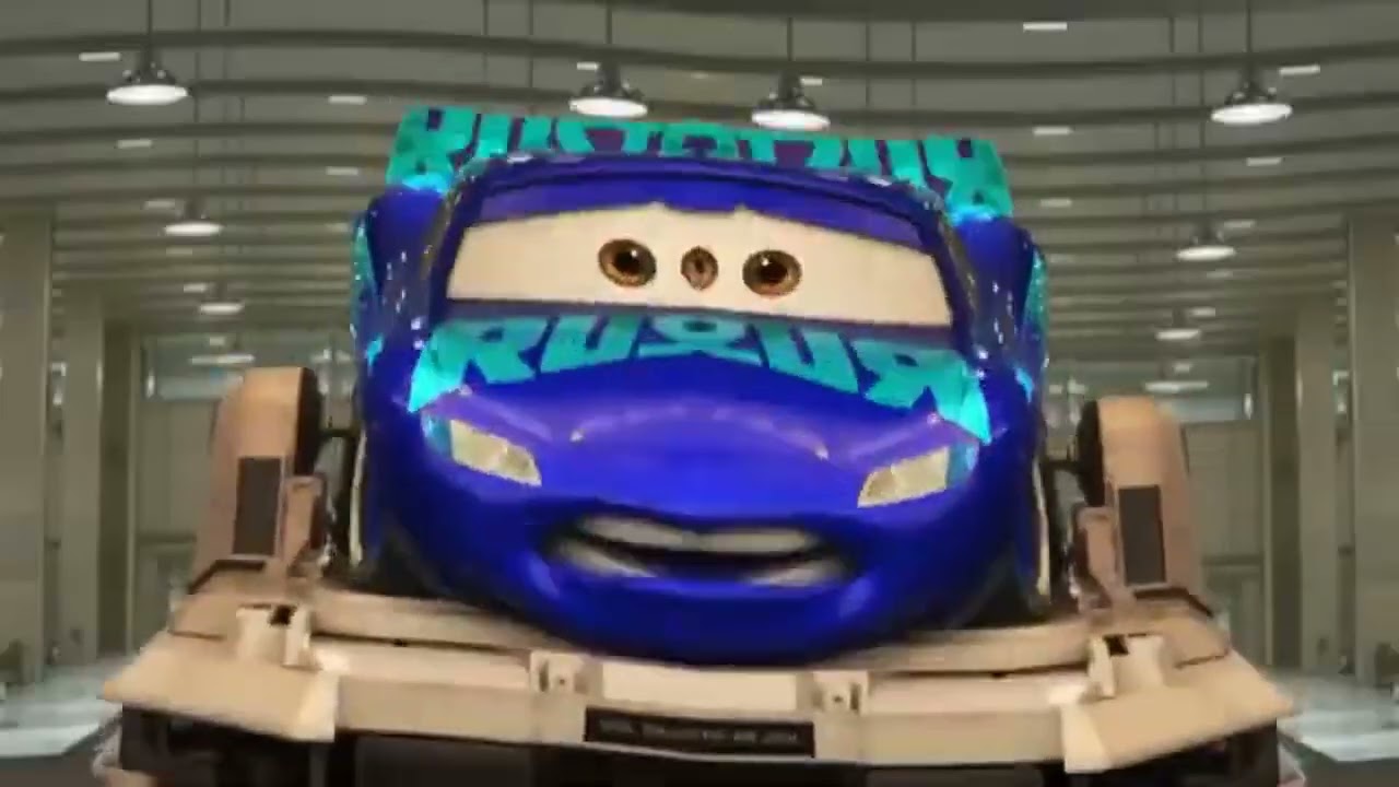 Lightning mcqueen gets scared in 4D game _ Klasky Csupo Effects
